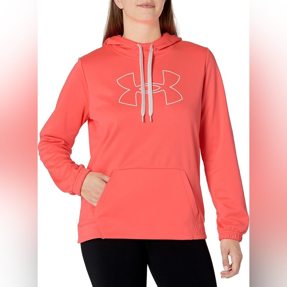 Underarmour Women's Flourescent Pink Fleece Hoodie Size L